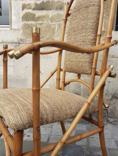 Bamboo Living room Set by Giusto Puri Purini 1950s