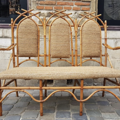 Bamboo Living room Set by Giusto Puri Purini 1950s
