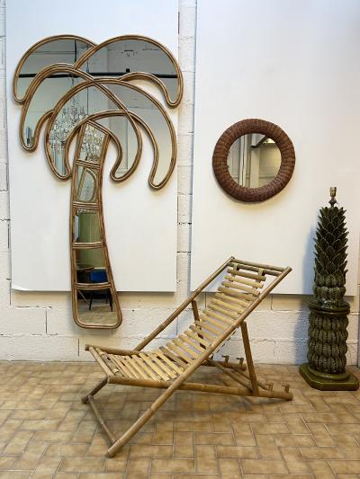 Bamboo Lounge Chair Italy 1980s