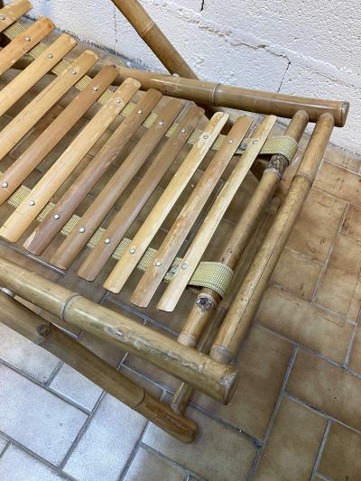 Bamboo Lounge Chair Italy 1980s