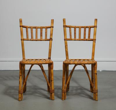 Bamboo Side Chair France c 1950