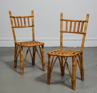 Bamboo Side Chair France c 1950