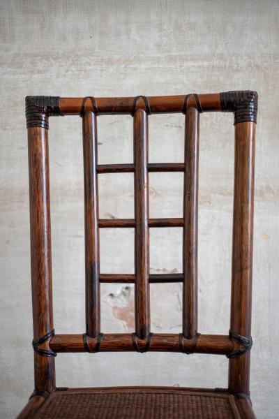 Bamboo and Glass Dining Set 1970s