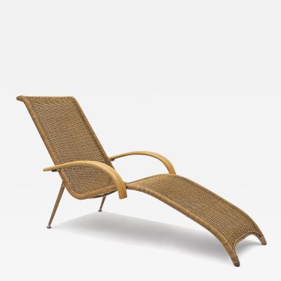 Bamboo and Rattan Chaise Lounge