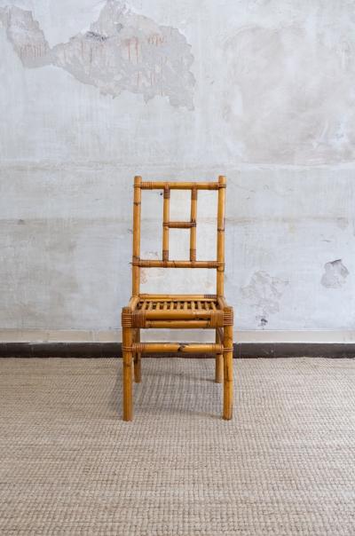 Bamboo and Rattan Desk with Matching Chair 1970s