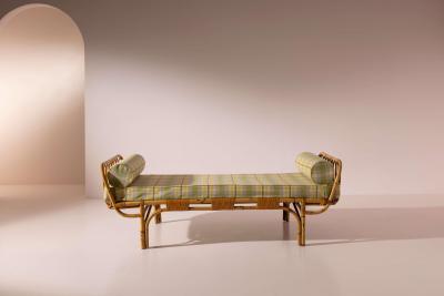 Bamboo and rattan daybed Italy 1960s