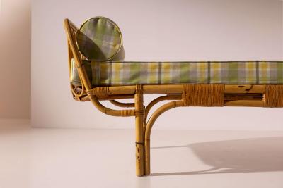 Bamboo and rattan daybed Italy 1960s