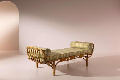 Bamboo and rattan daybed Italy 1960s