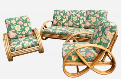 Bamboo and rattan living room furniture France 1960 1970