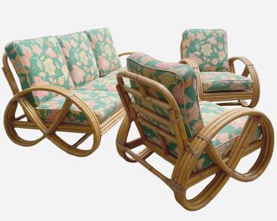 Bamboo and rattan living room furniture France 1960 1970