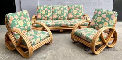 Bamboo and rattan living room furniture France 1960 1970
