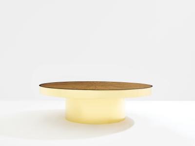 Bamboo marquetry and brass coffee table 1980