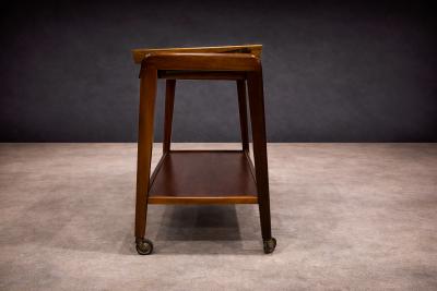 Bar Cart in Imbuia wood Metal Ming Moveis 1950s