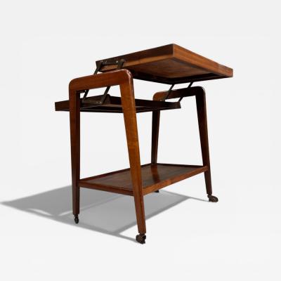 Bar Cart in Imbuia wood Metal Ming Moveis 1950s