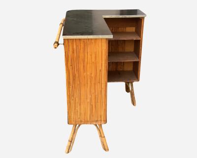 Bar and two bamboo stools France circa 1960