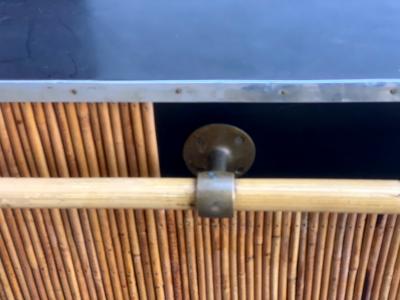 Bar and two bamboo stools France circa 1960