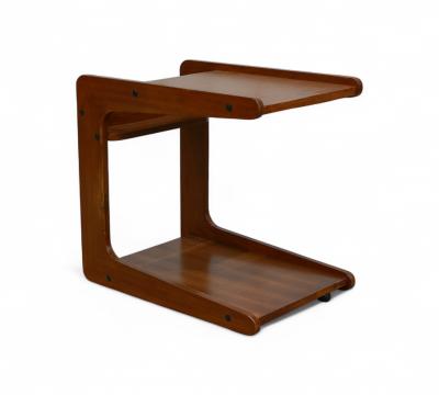 Bar cart in Hardwood Geraldo de Barros for Hobjeto 1970s Lot 506