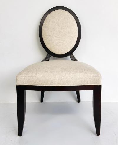 Barbara Barry Barbara Barry Baker Dining Chairs Newly Upholstered Set of 8 2 Arm 6 Side