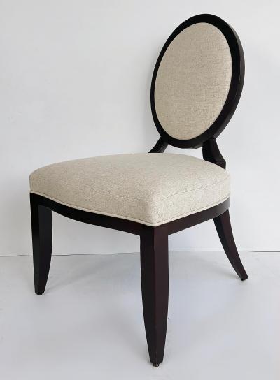 Barbara Barry Barbara Barry Baker Dining Chairs Newly Upholstered Set of 8 2 Arm 6 Side