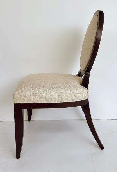Barbara Barry Barbara Barry Baker Dining Chairs Newly Upholstered Set of 8 2 Arm 6 Side