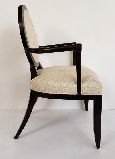 Barbara Barry Barbara Barry Baker Dining Chairs Newly Upholstered Set of 8 2 Arm 6 Side
