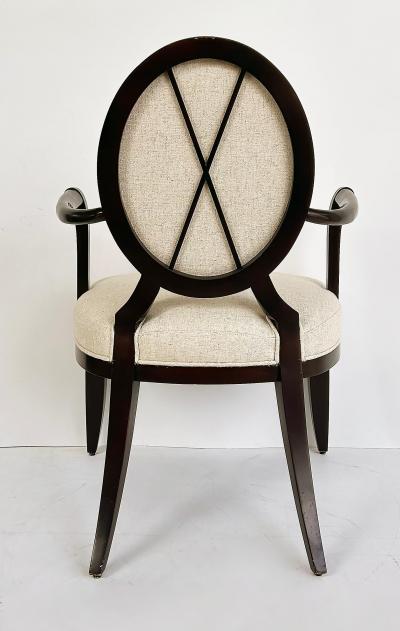 Barbara Barry Barbara Barry Baker Dining Chairs Newly Upholstered Set of 8 2 Arm 6 Side