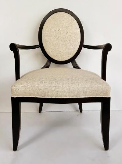 Barbara Barry Barbara Barry Baker Dining Chairs Newly Upholstered Set of 8 2 Arm 6 Side