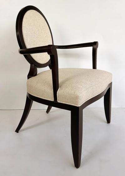 Barbara Barry Barbara Barry Baker Dining Chairs Newly Upholstered Set of 8 2 Arm 6 Side