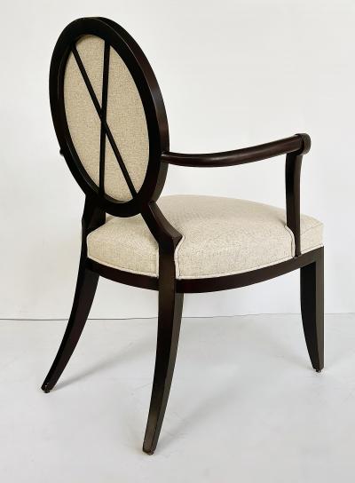 Barbara Barry Barbara Barry Baker Dining Chairs Newly Upholstered Set of 8 2 Arm 6 Side