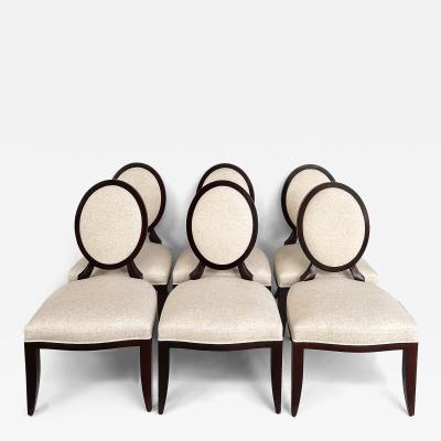 Barbara Barry Barbara Barry Baker Dining Chairs Newly Upholstered Set of 8 2 Arm 6 Side
