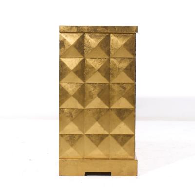 Barbara Barry Barbara Barry for Baker Mid Century Gold Leaf Cabinet Credenza