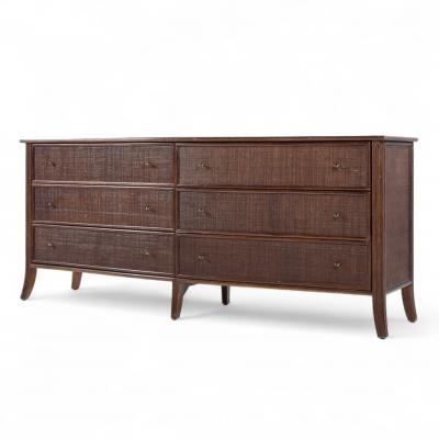 Barbara Barry Barbara Barry for McGuire Rattan Lowboy Dresser