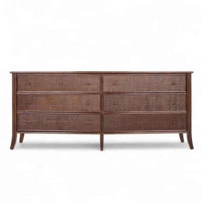 Barbara Barry Barbara Barry for McGuire Rattan Lowboy Dresser