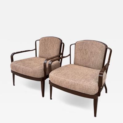 Barbara Barry Pair of Barbara Barry for McGuire Furniture Bowmont Outdoor Club Chairs