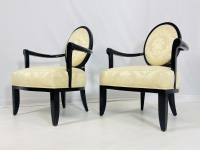 Barbara Barry Pair of X Armchairs by Barbara Barry for Baker Furniture USA 21st Century