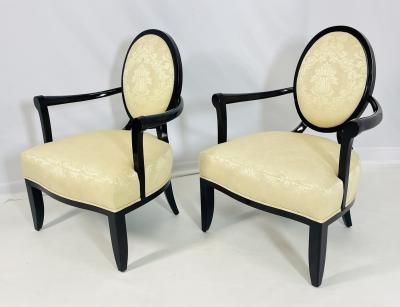 Barbara Barry Pair of X Armchairs by Barbara Barry for Baker Furniture USA 21st Century