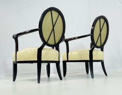 Barbara Barry Pair of X Armchairs by Barbara Barry for Baker Furniture USA 21st Century