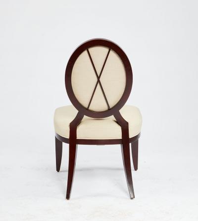 Barbara Barry Set of 8 Oval X Dining Chairs by Barbara Barry for Baker