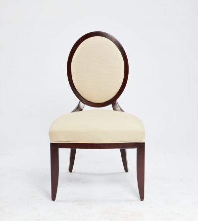 Barbara Barry Set of 8 Oval X Dining Chairs by Barbara Barry for Baker