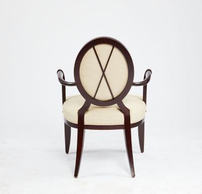 Barbara Barry Set of 8 Oval X Dining Chairs by Barbara Barry for Baker