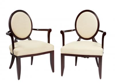 Barbara Barry Set of 8 Oval X Dining Chairs by Barbara Barry for Baker