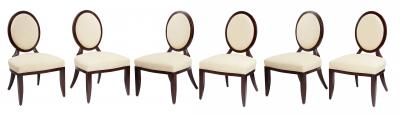 Barbara Barry Set of 8 Oval X Dining Chairs by Barbara Barry for Baker