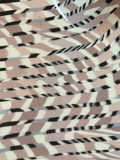 Barbara G Barbara G Cohn Bisgyer ARTIST SIGNED POST MODERN HANKERCHIEF CERAMIC PLATTER 1980s