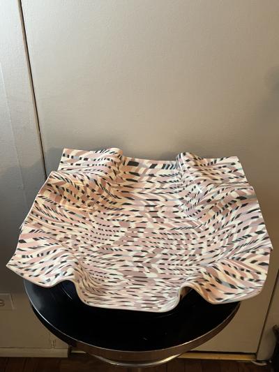 Barbara G Barbara G Cohn Bisgyer ARTIST SIGNED POST MODERN HANKERCHIEF CERAMIC PLATTER 1980s