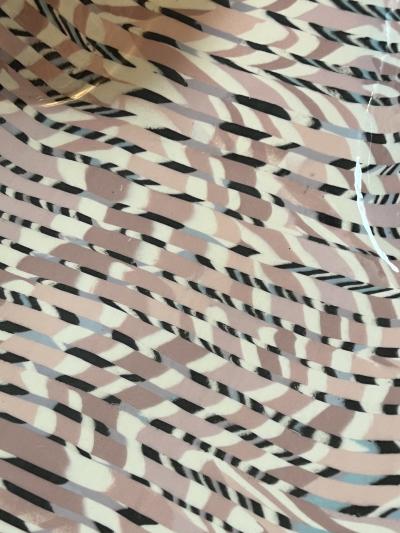 Barbara G Barbara G Cohn Bisgyer ARTIST SIGNED POST MODERN HANKERCHIEF CERAMIC PLATTER 1980s