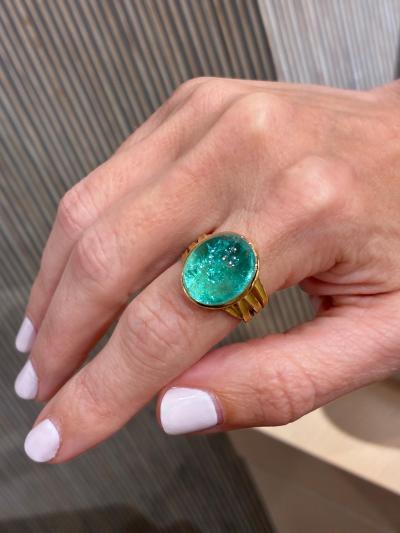 Barbara Heinrich Certified Paraiba Tourmaline Gold Ring Barbara Heinrich 2025