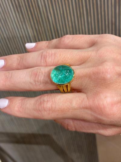 Barbara Heinrich Certified Paraiba Tourmaline Gold Ring Barbara Heinrich 2025