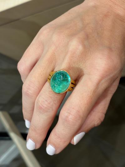 Barbara Heinrich Certified Paraiba Tourmaline Gold Ring Barbara Heinrich 2025