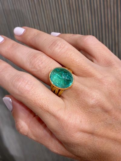 Barbara Heinrich Certified Paraiba Tourmaline Gold Ring Barbara Heinrich 2025