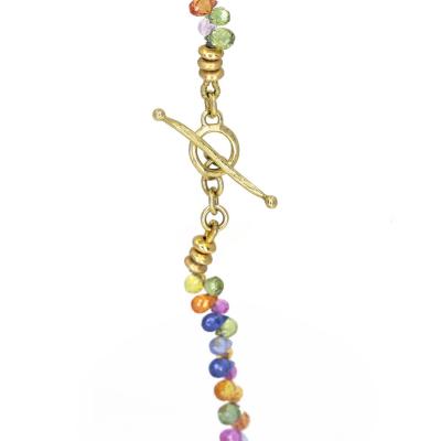 Barbara Heinrich Multicolored Sapphire Briolette Yellow Gold Necklace Barbara Heinrich 2024